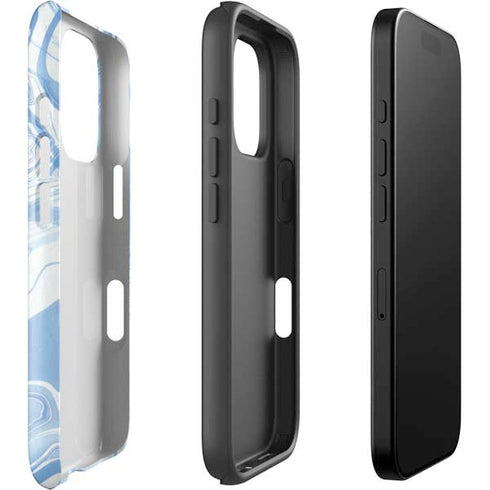 Blue Marbling iPhone 16 Pro Impact Case